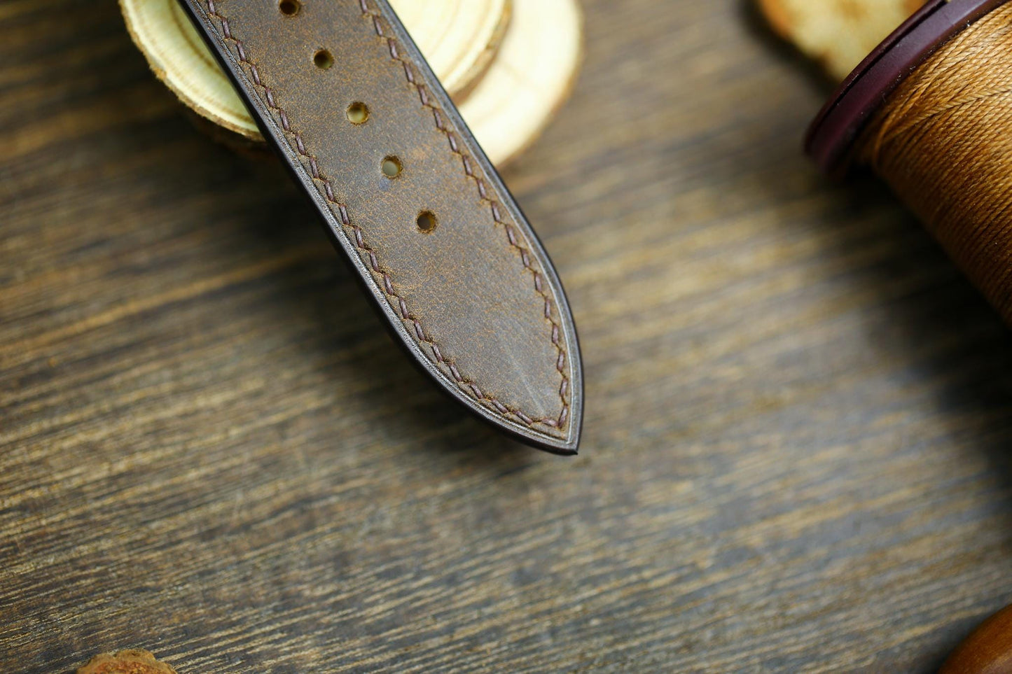 Waxy Brown Maya Leather Watch Strap 24mm 22mm 21mm 20mm Leather Watch Band Deployant Clasp Brown Wood Maya Leather 18mm 16mm 14mm 12mm