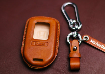 Leather Key Fob Cover For Hondas 3 4 5 6 Buttons Case Accord Civic Vezel CRV Hrv Crz Pilot Jazz Jade Remote Holder Accessories for Hondaa