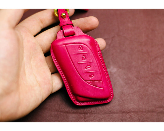 Custom Leather key fob cover for Lexuss LC500 LC500h LS500h LS500 UX200 ES300 ES350, ES 300H 2020 2021 2022 Car Accessories for Lexuss
