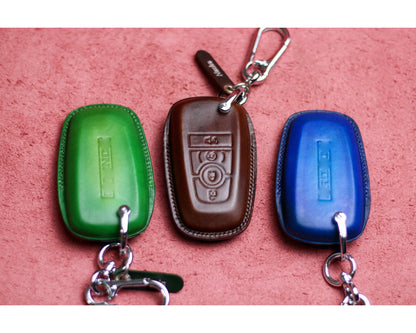 Full logos For Bronco Key Fob Cover Leather Raptor Maverick Key Fob Cover Case F150 F250 Expedition Tremor 2021 2022 Tremor Car Accessories