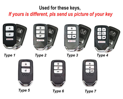 Leather Key Fob Cover For Hondaa 3 4 5 6 Buttons Case Accord Civic Vezel CRV Hrv Crz Pilot Jazz Jade Remote Holder Accessories for Hondaa