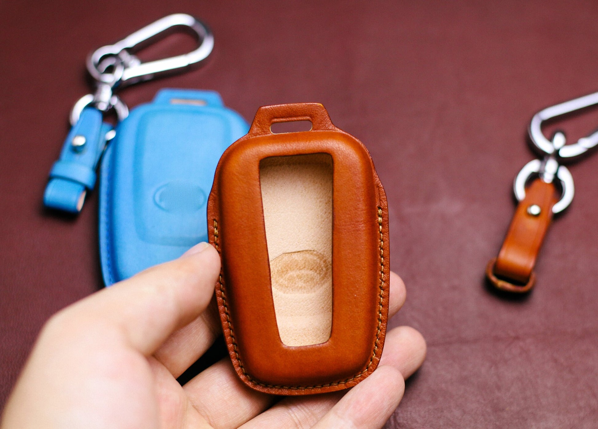 Leather Key Fob Cover For 2024 4runner 2 3 4 Buttons 2023 RAV4 Cross Camry 70 CHR Corolla RAV RAV150 Avalon Prado Prius Car Accessories