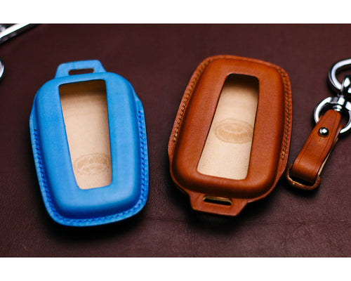 Leather Key Fob Cover For Toyotaa 2 3 4 Buttons RAV4 Cross Camry 70 CHR Corolla RAV RAV150 Avalon Prado Prius Car Accessories for Toyotaa