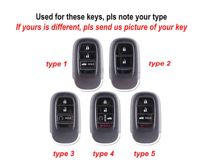 Leather Key Fob Cover For New Hondaa 2022 2023 Civic Accord 2024 Vezel CRV HRV 2022 2021 2023 Key fob Holder Accessories for Hondas