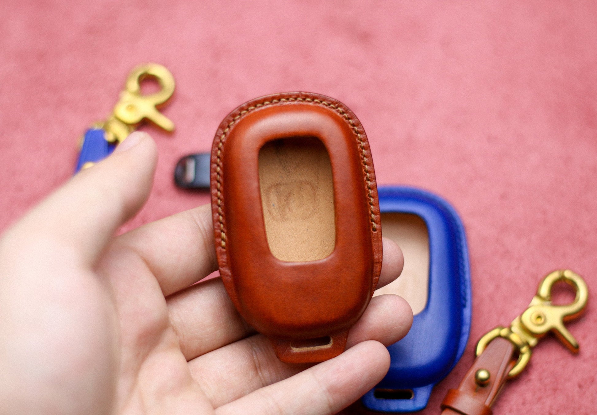 Leather Key Fob Cover For New Hondaa 2022 2023 Civic Accord 2024 Vezel CRV HRV 2022 2021 2023 Key fob Holder Accessories for Hondas