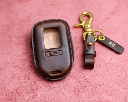 Leather Key Fob Cover For Hondas 3 4 5 6 Buttons Case Accord Civic Vezel CRV Hrv Crz Pilot Jazz Jade Remote Holder Accessories for Hondaa