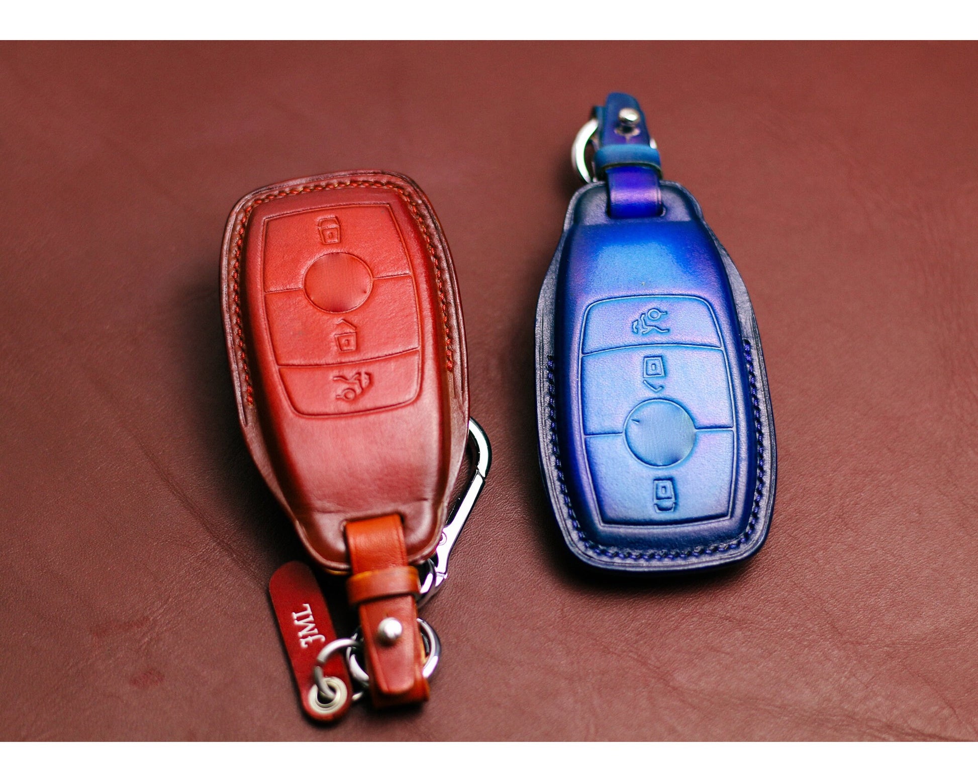 Leather Key Fob Cover For W177 W205 C205 W213 W222 W167 C257 V167 X167 W177 W247 W463 X253 X247 Glc Gls Gla GLb Gle Cla Cls Accessories