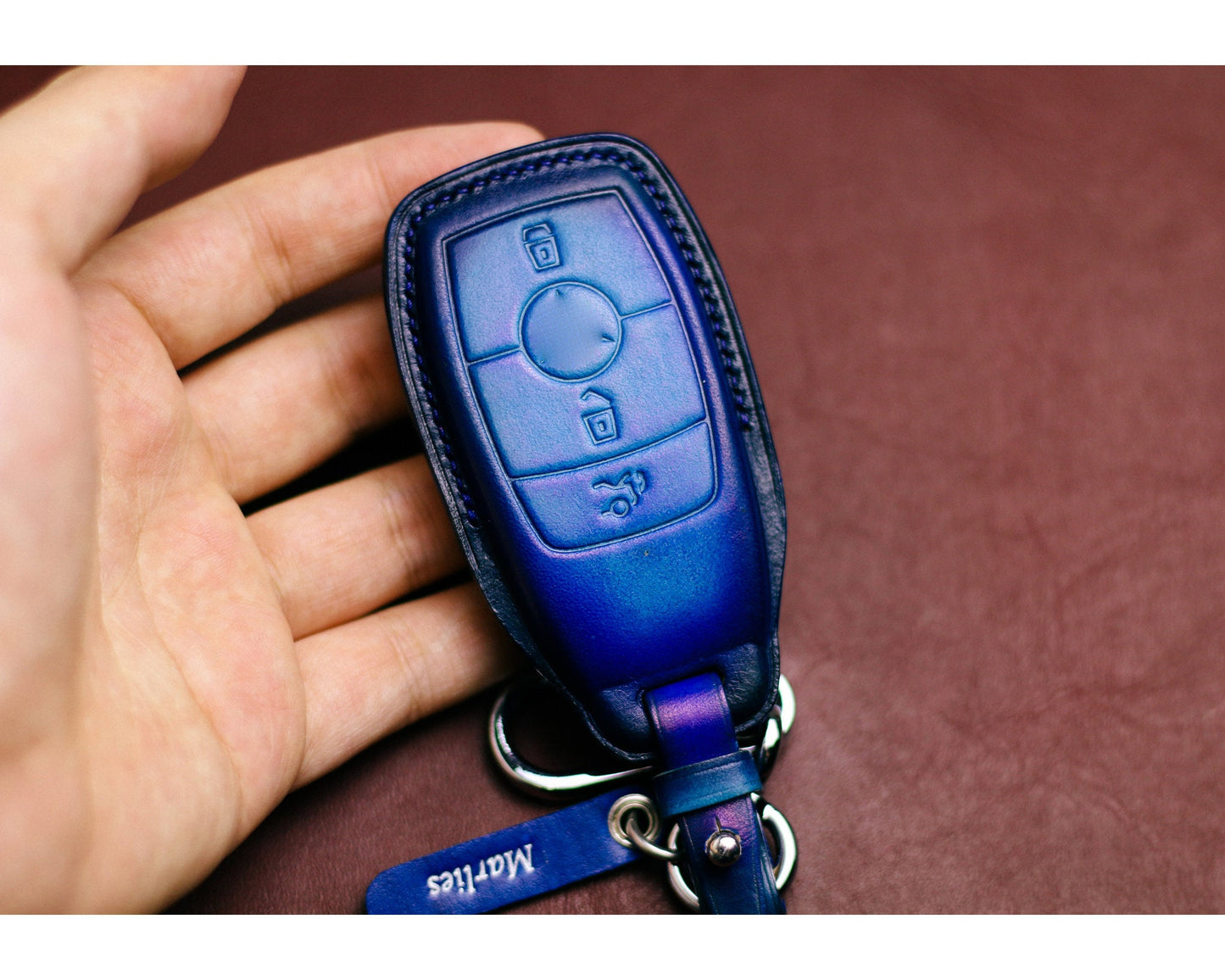 Leather Key Fob Cover For W177 W205 C205 W213 W222 W167 C257 V167 X167 W177 W247 W463 X253 X247 Glc Gls Gla GLb Gle Cla Cls Accessories