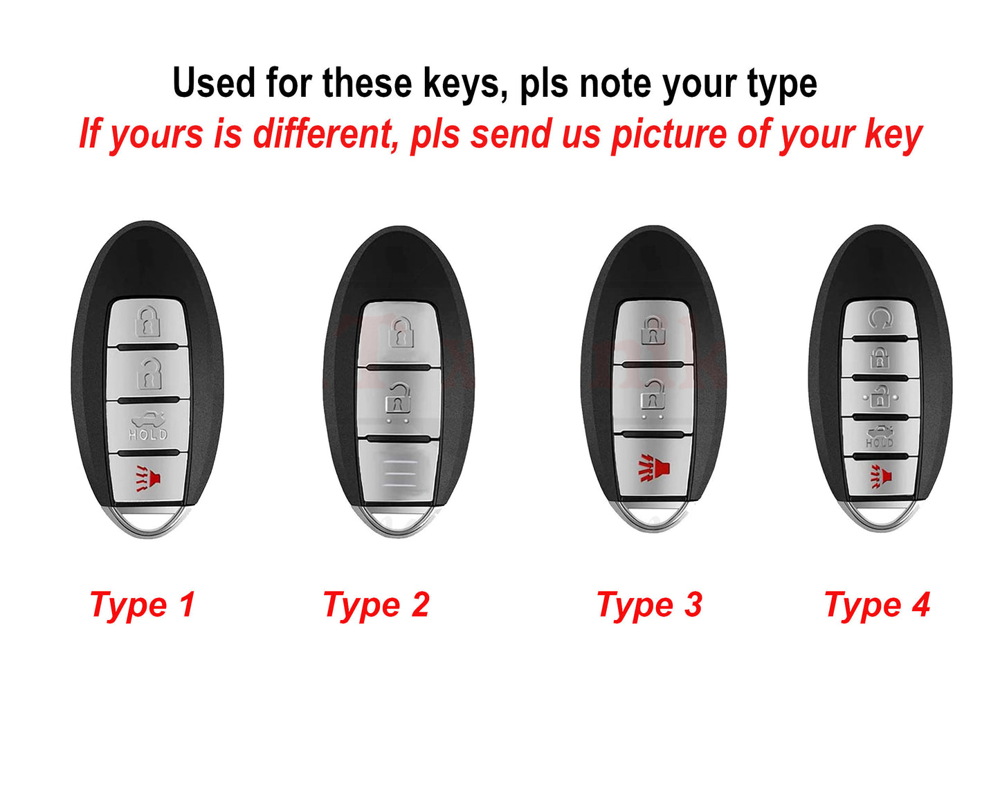 Leather key fob cover for Nissann Infinitii 2/3/4/5 Button Pathfinder Altima Armada Maxima Qashqai X-Trail TIIDA Murano Accessories