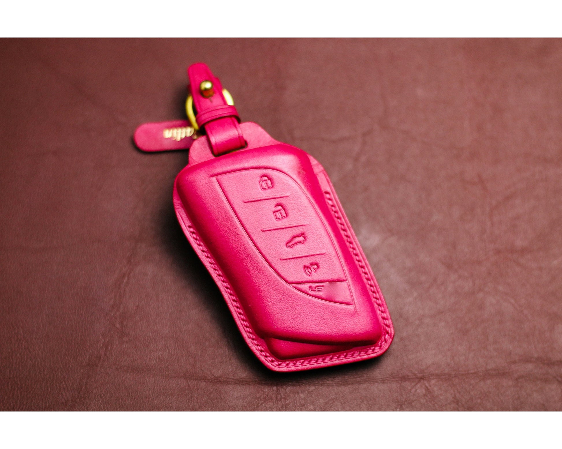 Leather key fob cover for Rz450e Lexuss 2018-2021 Lexus Ls 500, Ls 500h, Ux 200, Ux 250h, Lc 500, ES 350, ES 300H Car Accessories for Lexuss