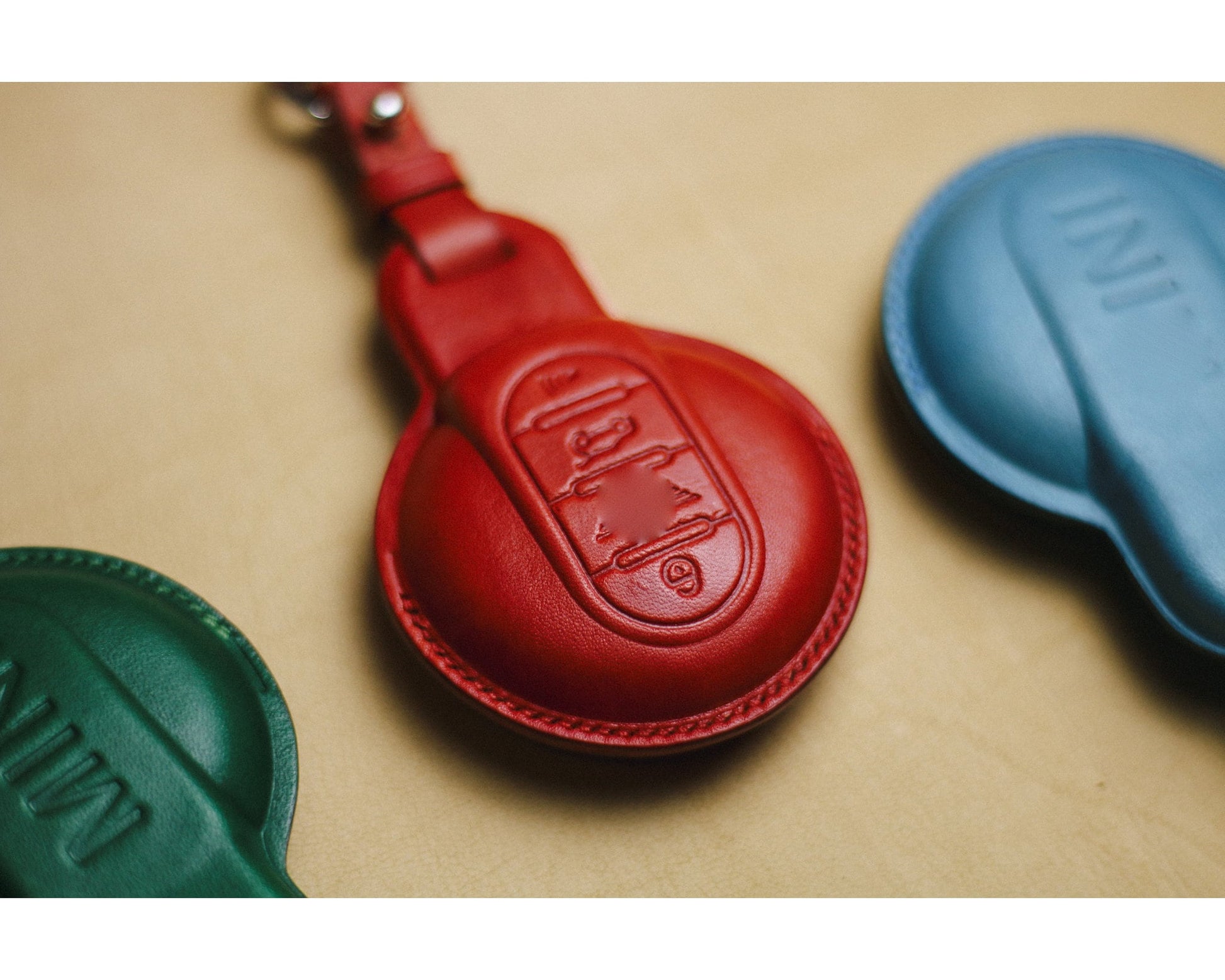 Mini Key Fob Cover Countryman Holder, Handmade Car Key Case, Custom Key Case Italian Veg-Tanned Leather, Mini Key Fob Case Mini F Series