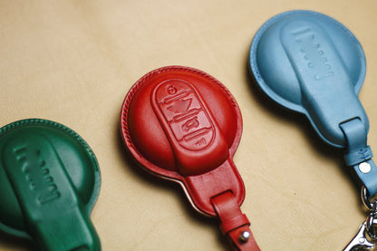 Mini Key Fob Cover Countryman Holder, Handmade Car Key Case, Custom Key Case Italian Veg-Tanned Leather, Mini Key Fob Case Mini F Series