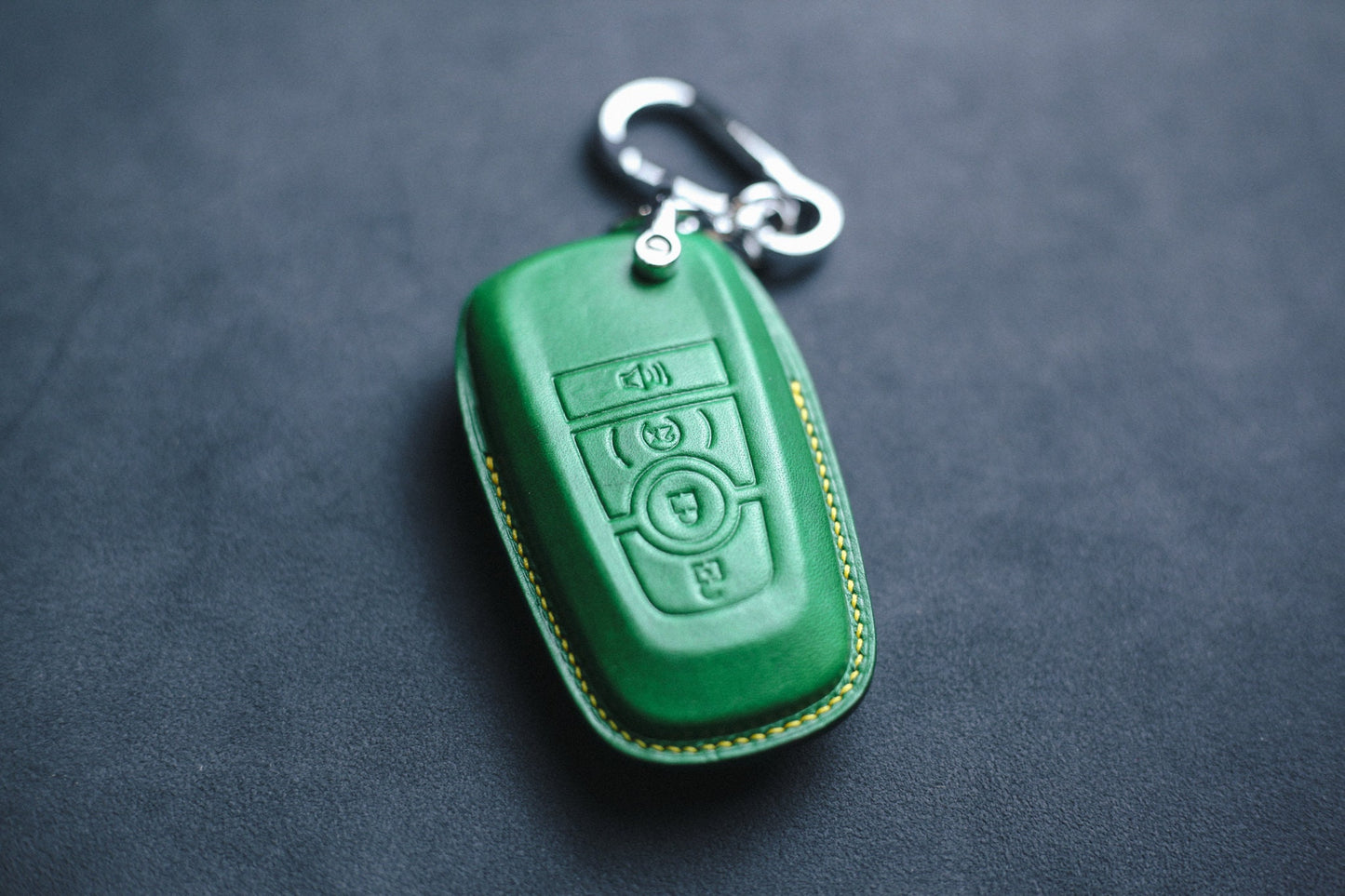 Custom Logo Leather Key Fob Cover Holder for 2024 Bronco EcoSport Edge Expedition Explorer Fusion Ranger 3 4 5 Buttons Smart Keyless Remote