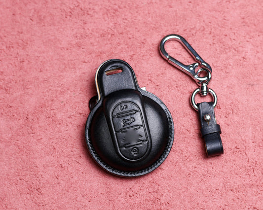 Leather key fob cover For Mini F Series Clubman Countryman Mini F54 F55 F56 F57 Mini S F54 F55 F56 F57 F60 Car Accessories for Mini Key