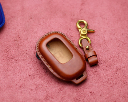 Leather Key Fob Cover For 2022 Hondaa 3 4 5 6 Buttons Case Accord Civic Vezel CRV Hrv Crz Pilot Jazz Jade Remote Holder Accessories Hondas