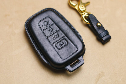 Leather Key Fob Cover For Toyotas 2 3 4 Buttons RAV4 Cross Camry 70 CHR Corolla RAV RAV150 Avalon Prado Prius Car Accessories for Toyotas