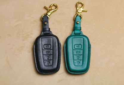 Leather Key Fob Cover For Toyotas 2 3 4 Buttons RAV4 Cross Camry 70 CHR Corolla RAV RAV150 Avalon Prado Prius Car Accessories for Toyotas
