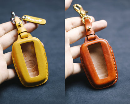 Key Fob Cover Case For 2024 RAV4 Cross Camry CHR Corolla Avalon Land Cruiser Prado Prius 2020 2021 Remote Keyless Holder TRD Accessories