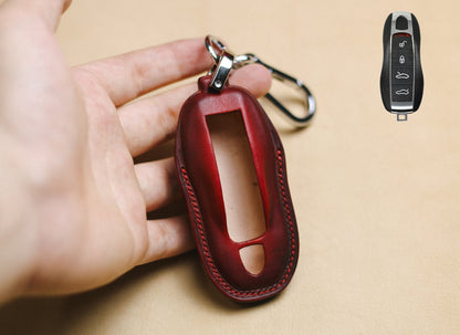 Cayenne Key Fob Cover Case Porschee 3 4 Buttons Panamera 970 971 Carrera 911 991 Taycan Cayman 996 997 Macan 918 Spyder 718 Boxster Holder