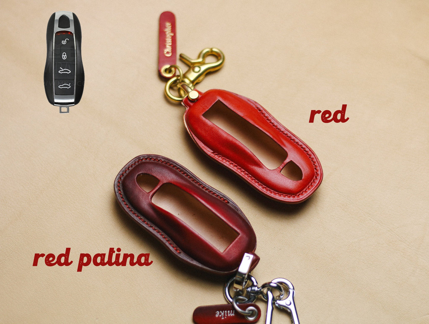 Cayenne Key Fob Cover Case Porschee 3 4 Buttons Panamera 970 971 Carrera 911 991 Taycan Cayman 996 997 Macan 918 Spyder 718 Boxster Holder