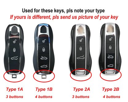 Taycan Cayman Key Fob Cover Leather Case Porsches Key Case Cayenne 92s Panamera 970 971 Carrera 911 991 996 Macan 918 Spyder 718 Smart Key