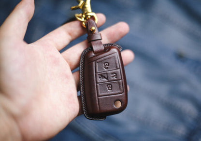 Key Fob Cover For 2024 Teramont Smart Jetta Key Flip Key Atlas Tiguan Golf 7 Magotan Passat B8 Golf ALLTRACK MK7 2021 2022 Keyless Holder