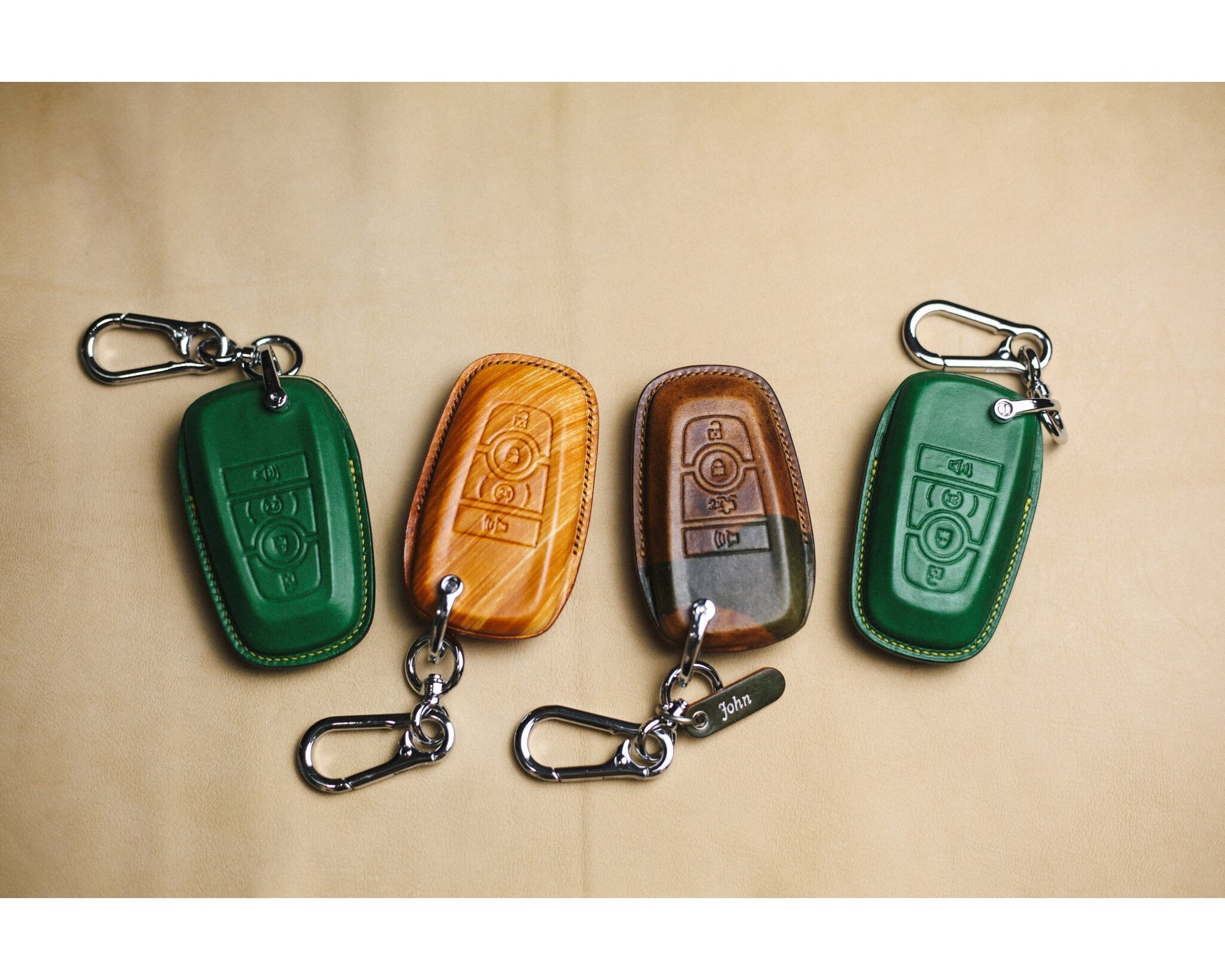 Covers for mustang Mach , for Bronco Sport Raptor Leather Key Fob Cover Case 2020 mustang mach E 2021 2022 Keychain KeyRing Remote Holder