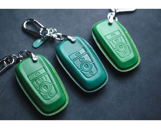 Leather Case For Key Cover Explorer Expedition F150 F250 Lariat Leather Key Fob Cover Case Remote Holder Custom Keychain