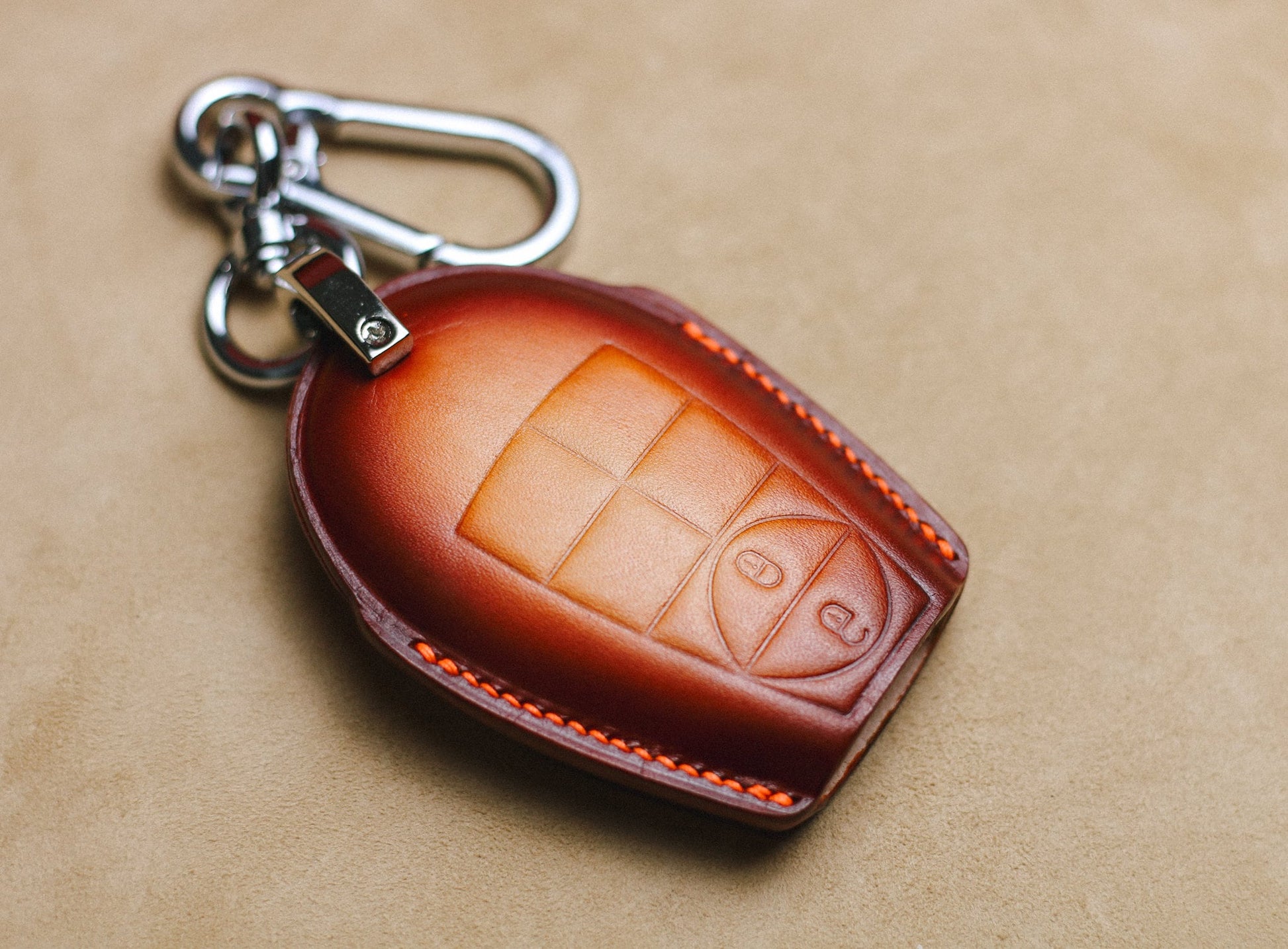 Leather Key fob Cover holder for Ramm Classic Dodgee Truck Pickup Ramm Grand Caravan, Dart, Chryslerr Town Country Cherokee Commander Grand