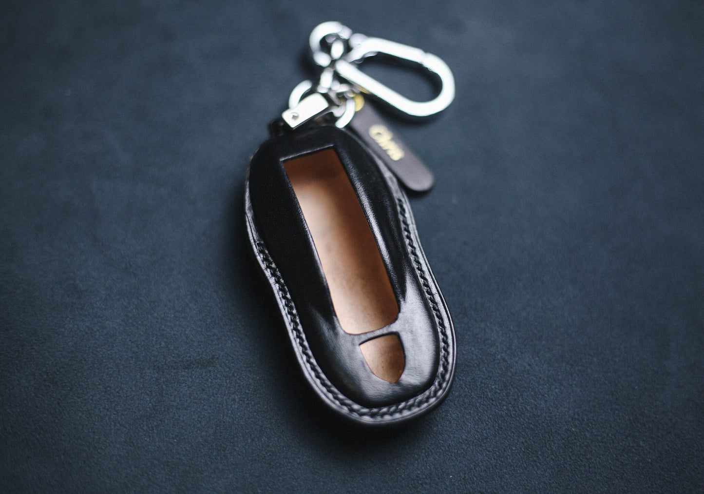 Leather Fob Cover for Porschee Key Fob Cover Case Cayenne Panamera 971 Carrera Coupe Taycan Macan Cayman 911 918 996 997 991 Remote Holder