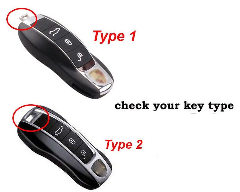 Leather Fob Cover for Porschee Key Fob Cover Case Cayenne Panamera 971 Carrera Coupe Taycan Macan Cayman 911 918 996 997 991 Remote Holder
