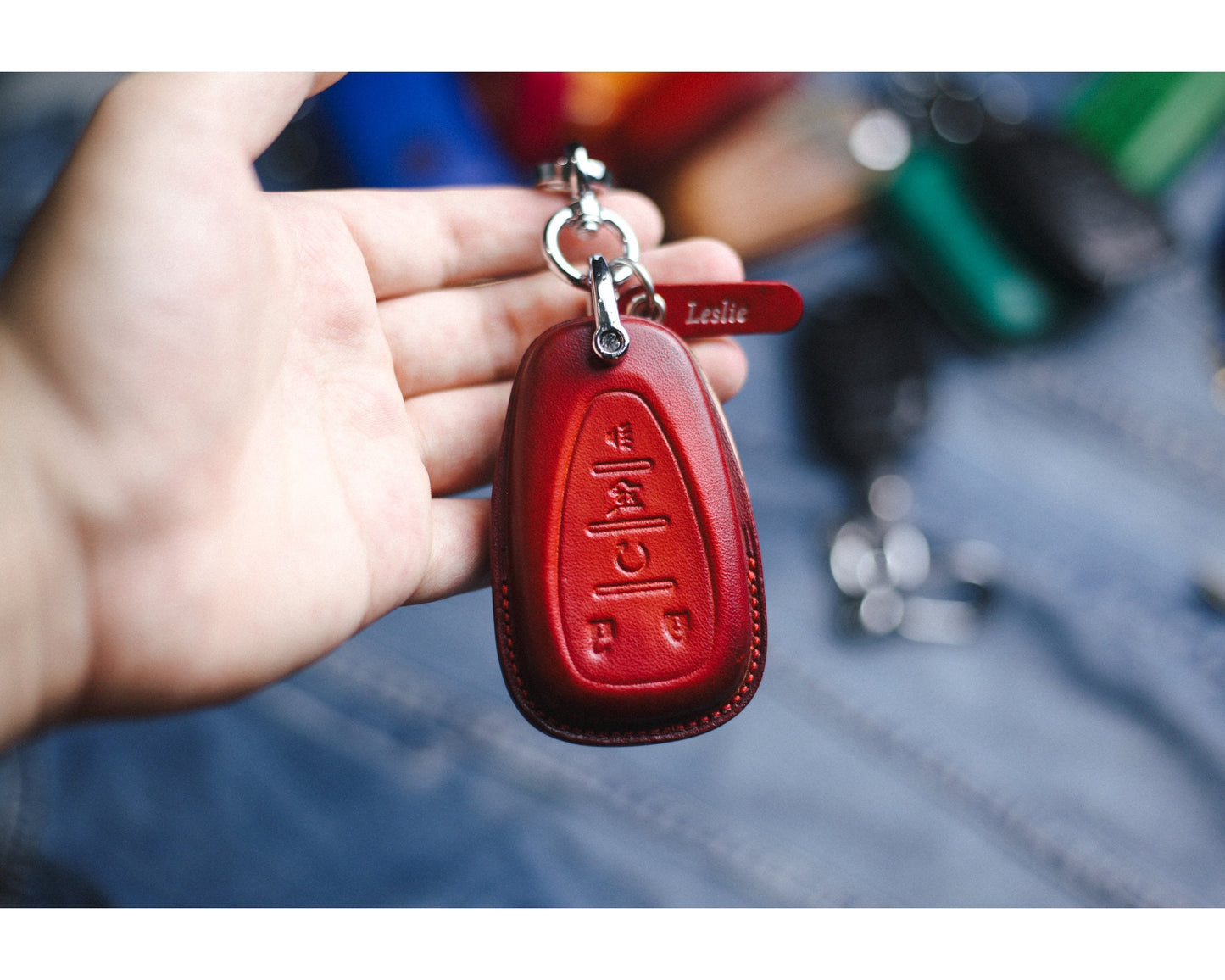 Leather Cover For Chevy Cruze Spark Camaro 2018 2019 Equinox Malibu Blazer Volt Key Fob Case Cover Keyless Remote Holder Car Accessories