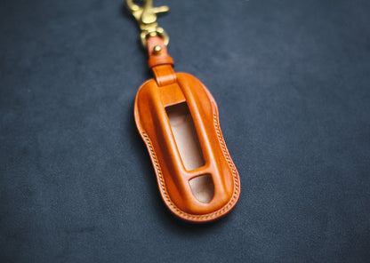 Fob Cover Porsches Leather Key Fob Cover Case Cayenne Panamera 971 Carrera Coupe Taycan Macan Cayman Porschee Keyhain Keyring Remote Holder