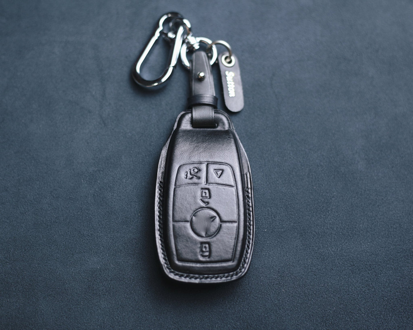 Leather Key Fob Cover For GLE 350 450 GLC 300 Amg3 4 Buttons Case For Keychain GLE350 GLE450 GLC300 Keyring Remote Holder Accessories