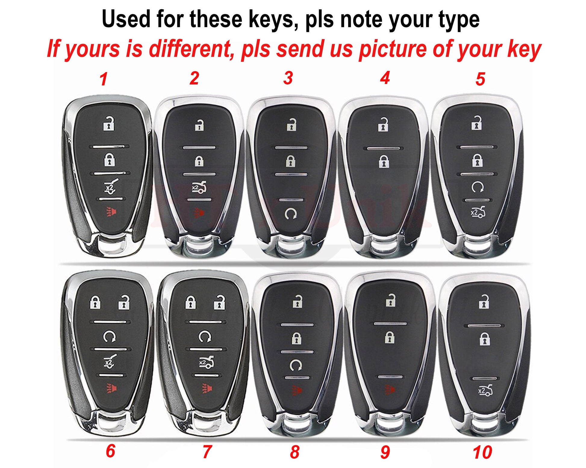 Cover For Chevy Cruze Spark Camaro Equinox Malibu BLAZER VOLT Key Fob Case Cover KeyFob Keyless Remote Holder Keychain Keyring