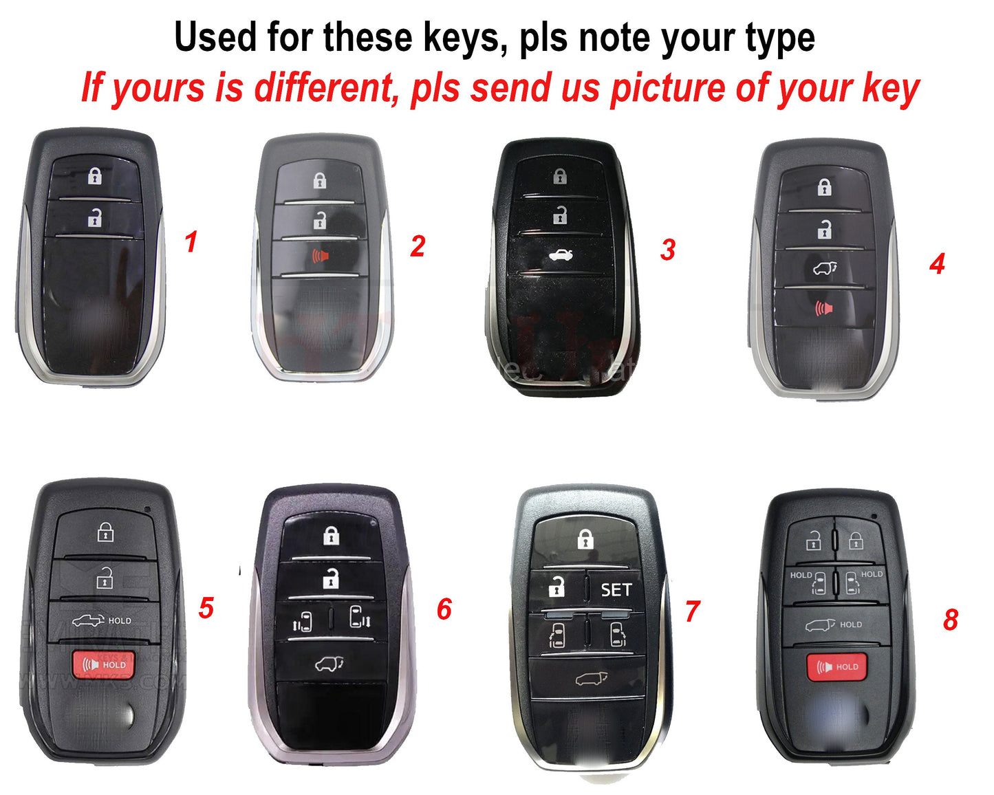 Leather Cover For Tundra TRD Pro 2022 2021 2023 Key Fob Cover 2024 RAV4 Highlander 4Runner Hilux Yaris Fortuner Prado Camry Rav4