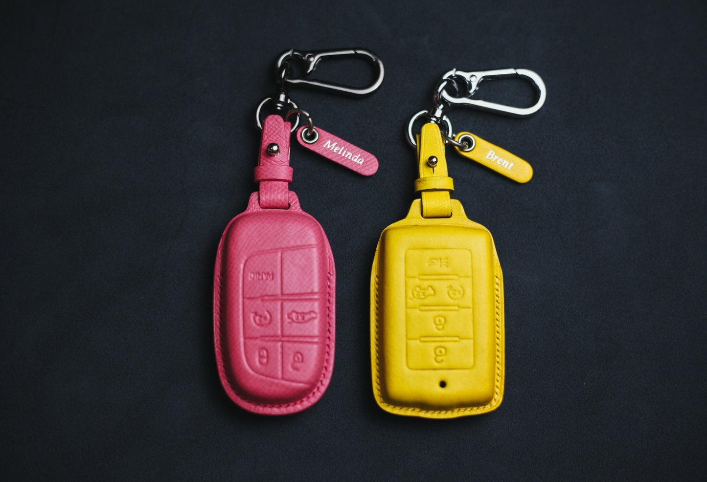 Wagoneer 2022 2023 Leather Key Fob Cover For 2021 Dodgee Cherokee Ramm Grand L Renegade 2017 2018 Wrangler Rubicon Sahara JK JL Key Cover