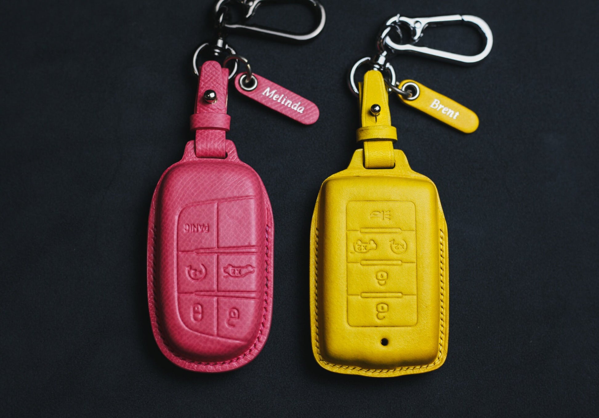 Wagoneer 2022 2023 Leather Key Fob Cover For 2021 Dodgee Cherokee Ramm Grand L Renegade 2017 2018 Wrangler Rubicon Sahara JK JL Key Cover