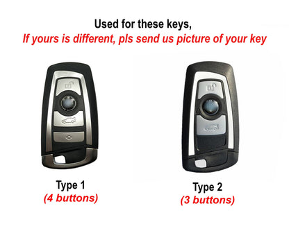 Leather Key Fob Cover For B.m.w 3 5 7 Series 318i 320i 325i 330i 523i 528i 535i 550i Keyless B.m.w Series X1 X3 X4 X5 X6 5 Series