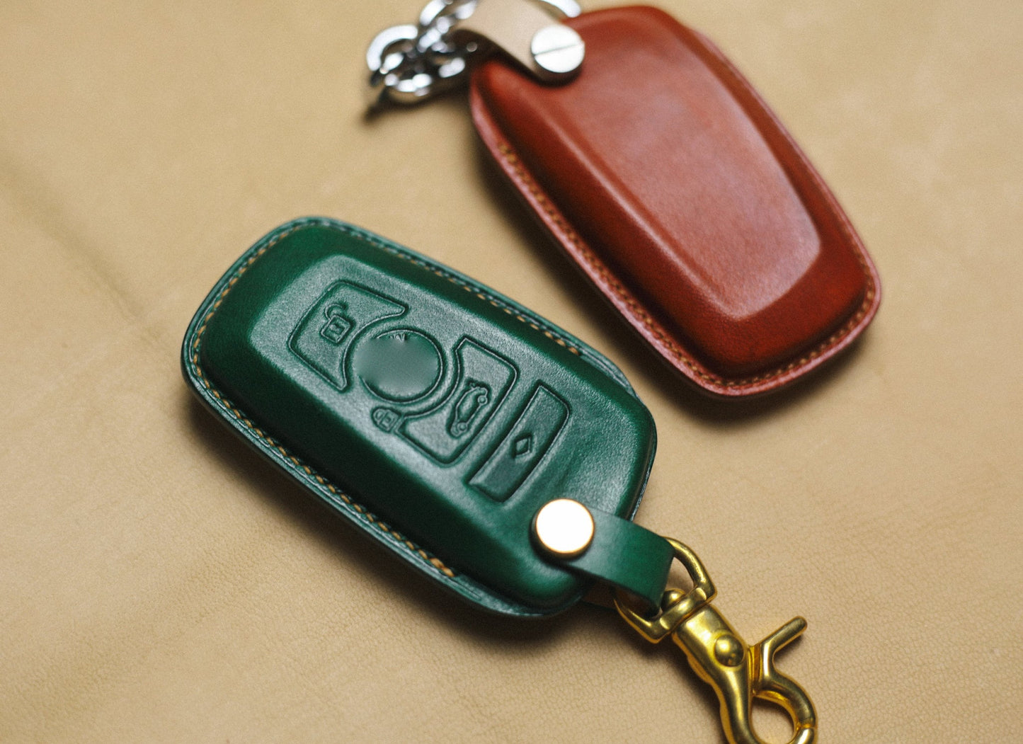 Leather Key Fob Cover For B.m.w 3 5 7 Series 318i 320i 325i 330i 523i 528i 535i 550i Keyless B.m.w Series X1 X3 X4 X5 X6 5 Series