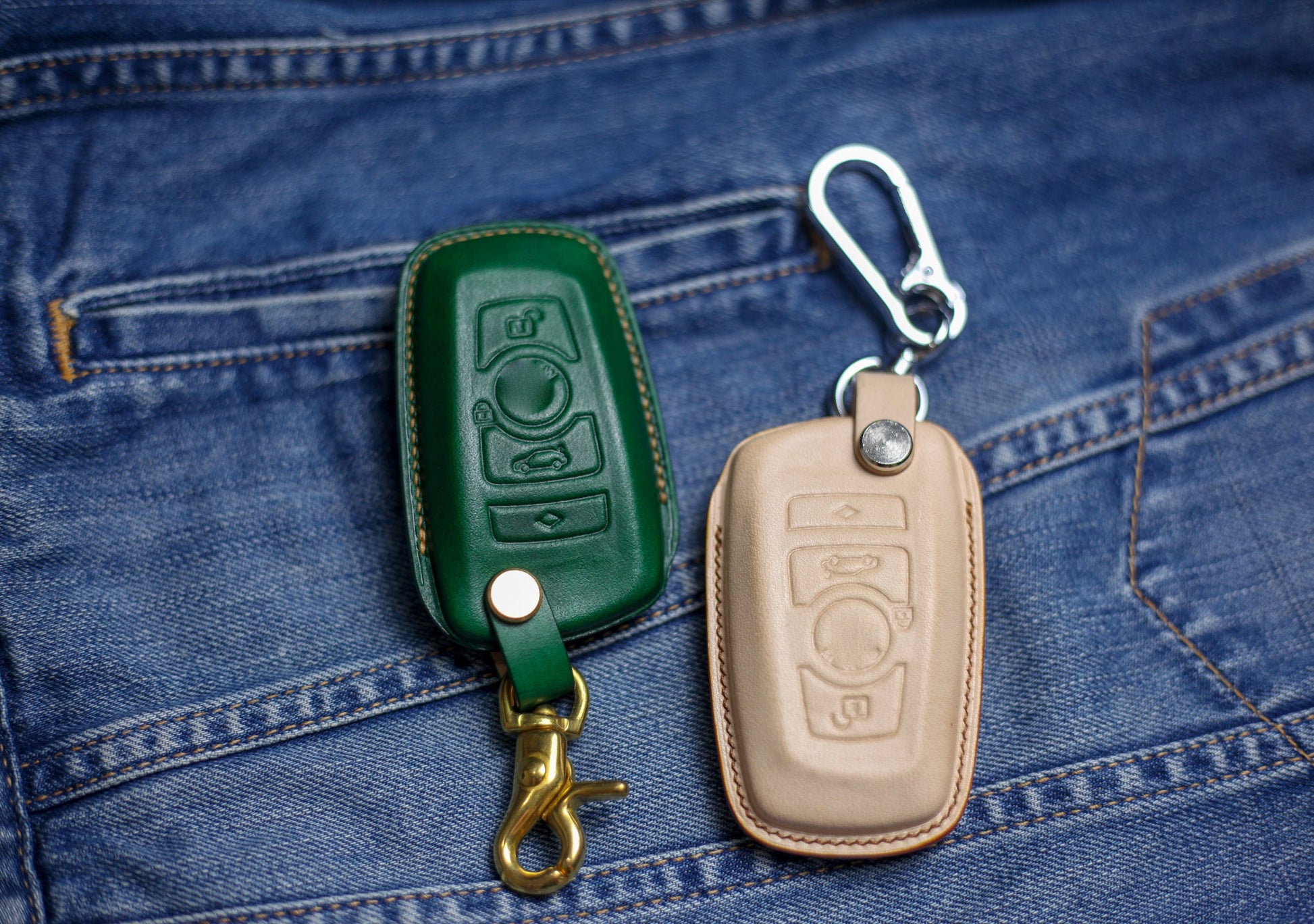 Leather Key Fob Cover For B.m.w 3 5 7 Series 318i 320i 325i 330i 523i 528i 535i 550i Keyless B.m.w Series X1 X3 X4 X5 X6 5 Series