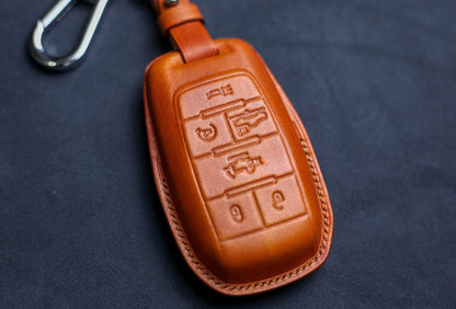 Leather Cover for Ramm 1500 Trx Truck Pickup Dodgee 3500 Ramm 2500 4500 5500 Key Longhorn Limited 2018 2019 2020 2021 2022 Key Holder