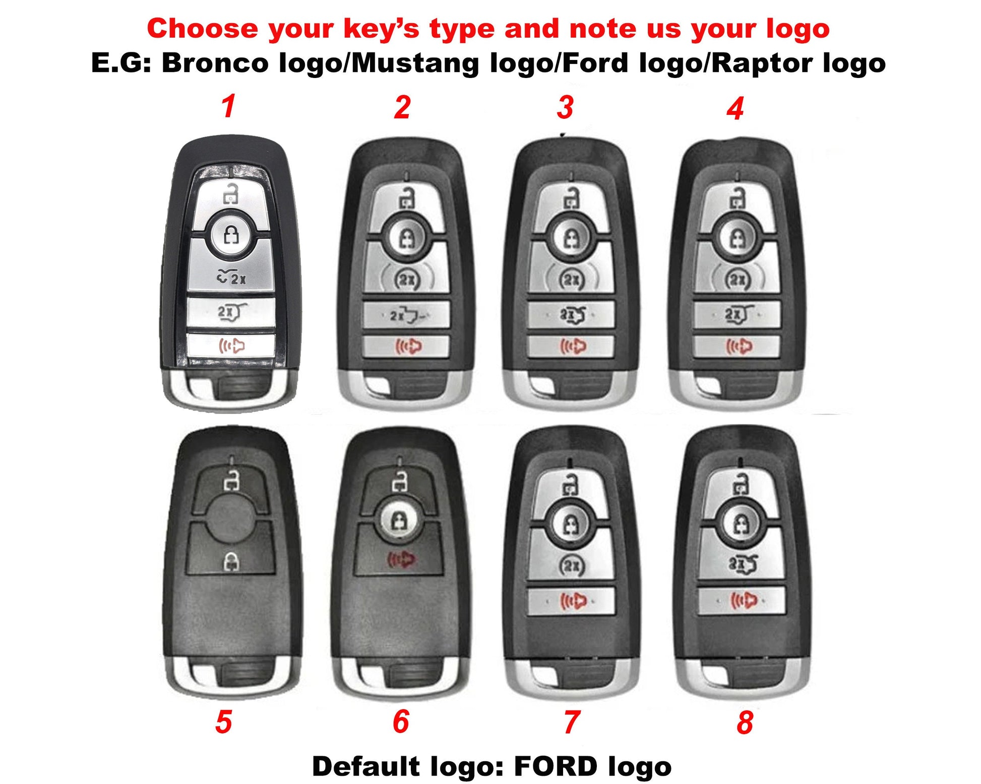 Customized Emblem Logo Remote Cover For 2024 Bronco Bigfoot Key Fob Case 2023 Bronco Sport Keyless Holder Custom Bronco Sasquatch Keychain