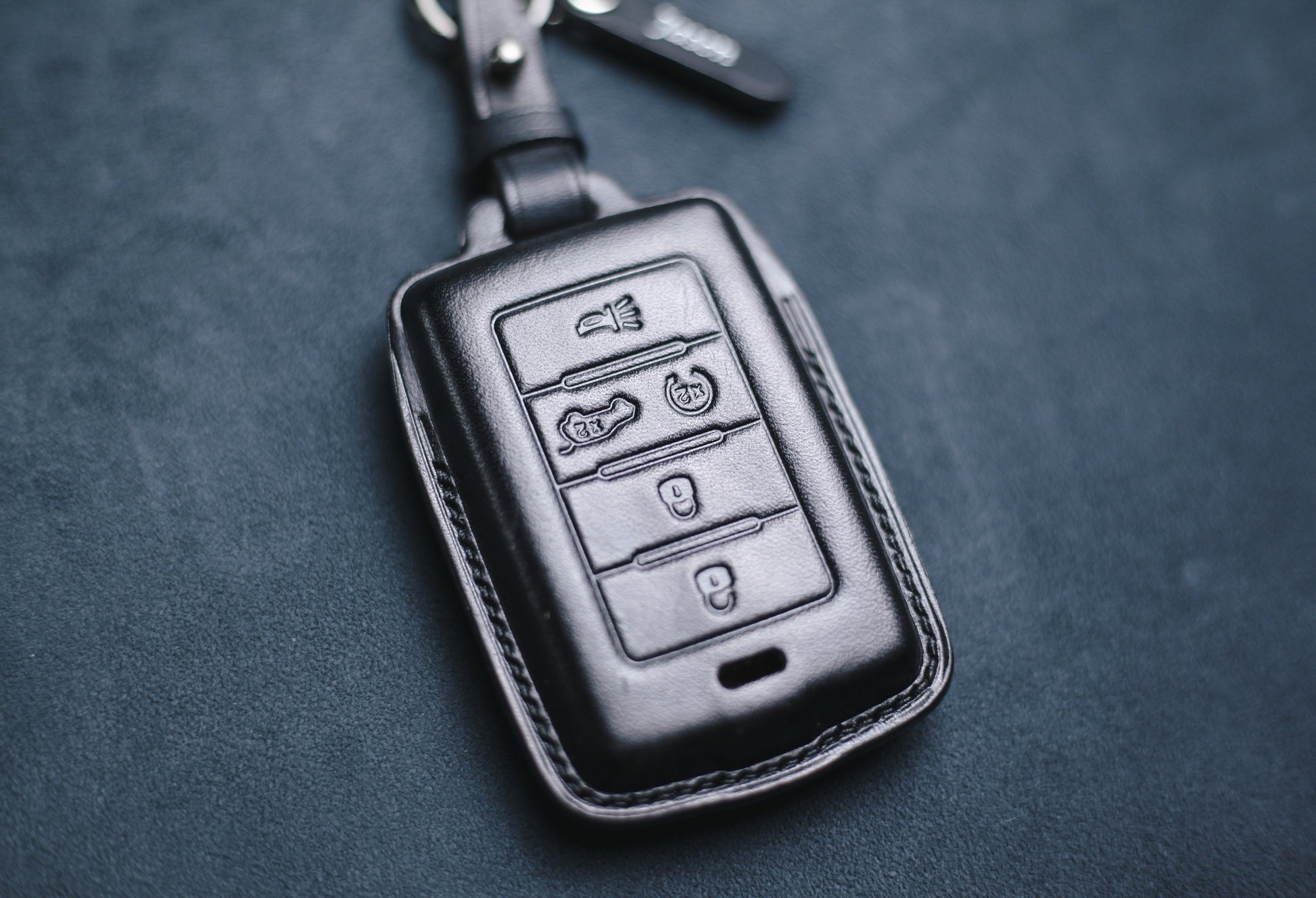 For Wagoneer 2021 2022 2023 Leather Key Fob Cover Dodgee Renegade Ramm Grand Cherokee L 2017 2018 Wrangler Rubicon Sahara JK JL Smart Key