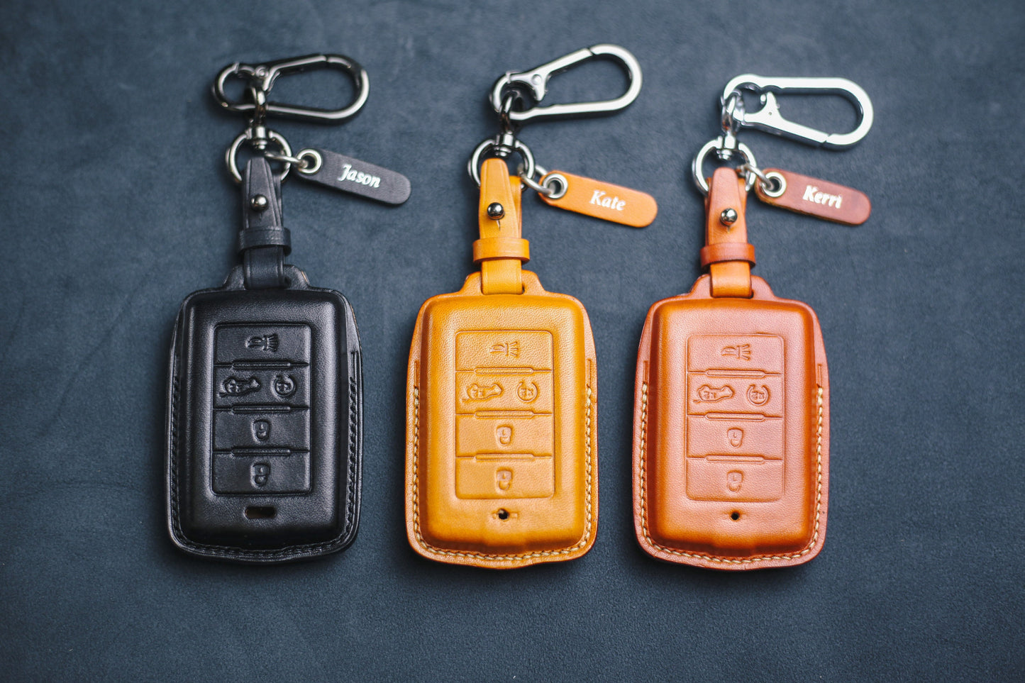 For Renegade 2015 2016 2017 2018 Leather Key Fob Cover Fiatt 500X Dodgee Grand Cherokee L Ramm Wagoneer 2021 2022 Wrangler Rubicon Sahara