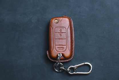 For Renegade 2015 2016 2017 2018 Leather Key Fob Cover Fiatt 500X Dodgee Grand Cherokee L Ramm Wagoneer 2021 2022 Wrangler Rubicon Sahara