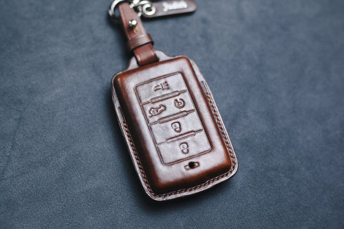 For Wagoneer 2021 2022 2023 Leather Key Fob Cover Dodgee Renegade Ramm Grand Cherokee L 2017 2018 Wrangler Rubicon Sahara JK JL Smart Key