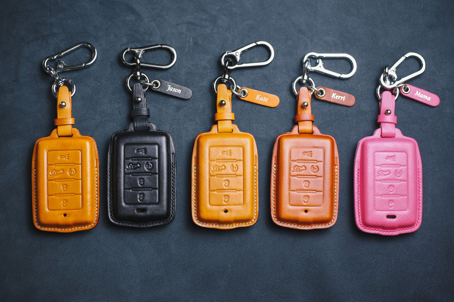 For Wagoneer 2021 2022 2023 Leather Key Fob Cover Dodgee Renegade Ramm Grand Cherokee L 2017 2018 Wrangler Rubicon Sahara JK JL Smart Key