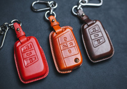 For Tiguan Key Fob Cover Case 2022 Atlas Jetta Golf Magotan 2023 Passat 2024 MK7 GTI Polo Beetle Tiguan Skodas Remote Holder Key Fob Case