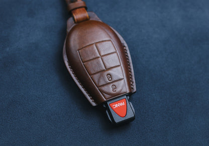 For Ramm Classic Key Fob Leather Case Cover Holder Dodgee Classic Ramm Grand Caravan Dart Chrysleer Town Country Cherokee, Commander Grand